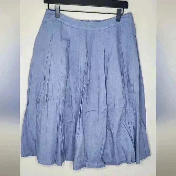 Talbots NWT New Womens Denim Colored Skirt Size 4 - Picture 1 of 9